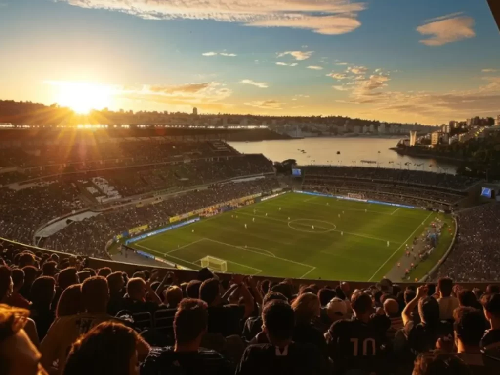 foto de cima do estádio brasileiro