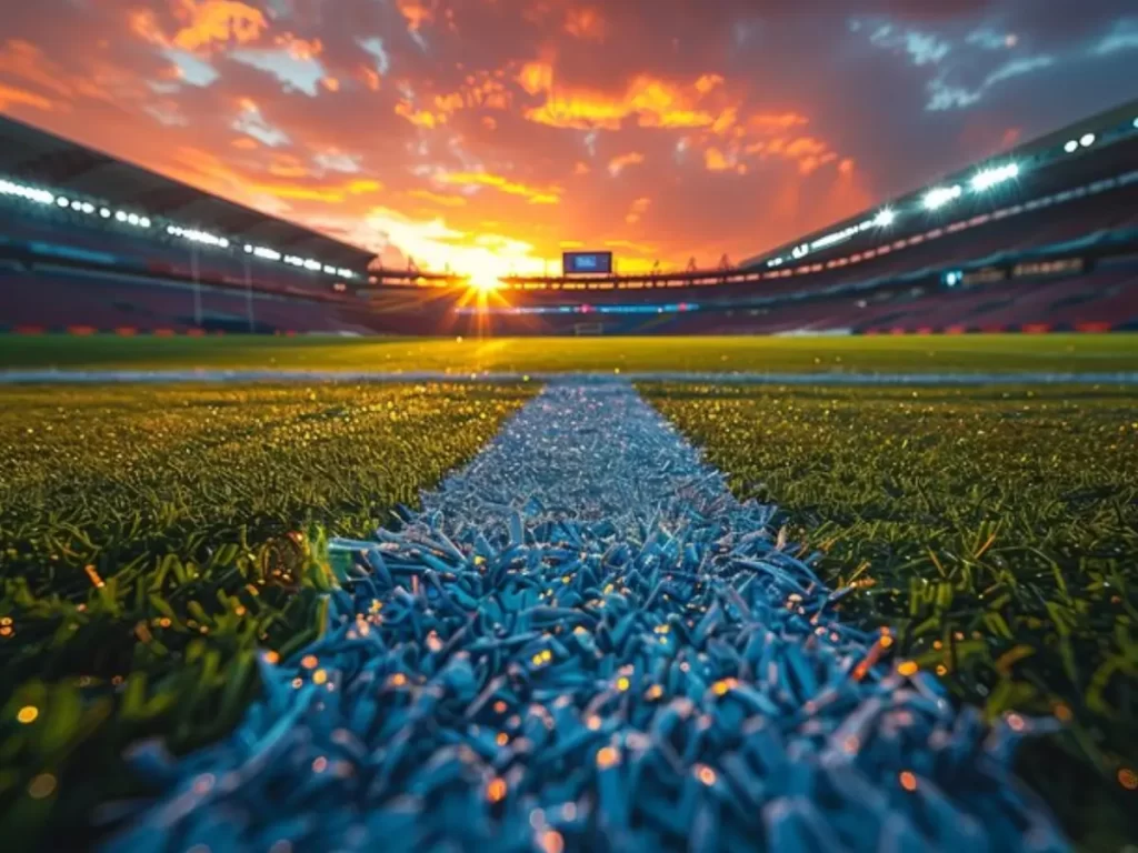 imagem de por do sol no estádio da europa