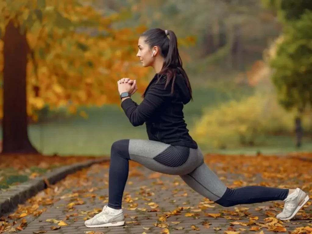 mulher se preparando para a corrida