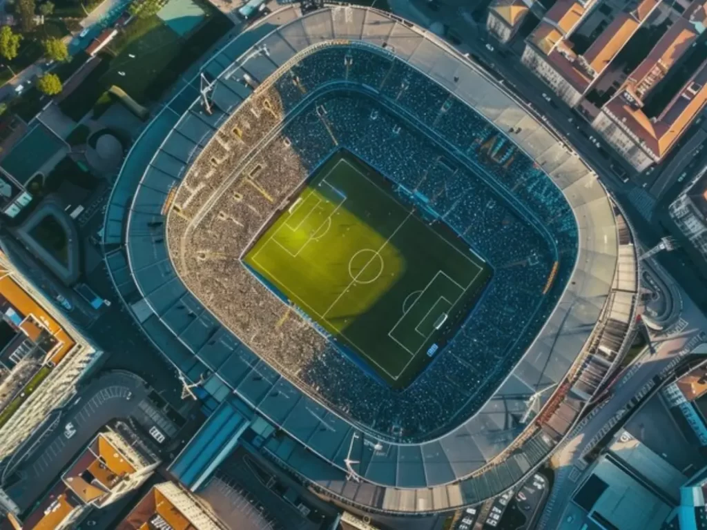 estádios de futebol brasileiro visto de cima