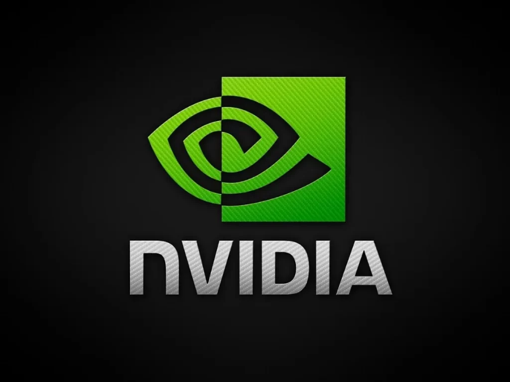 logotipo da nvidia no fundo preto