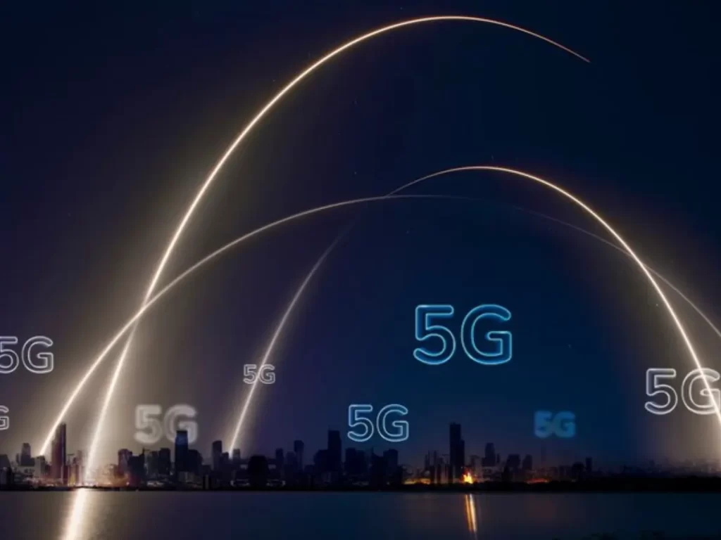 vários 5G no céu