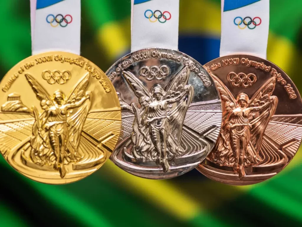 Três medalhas olimpicas