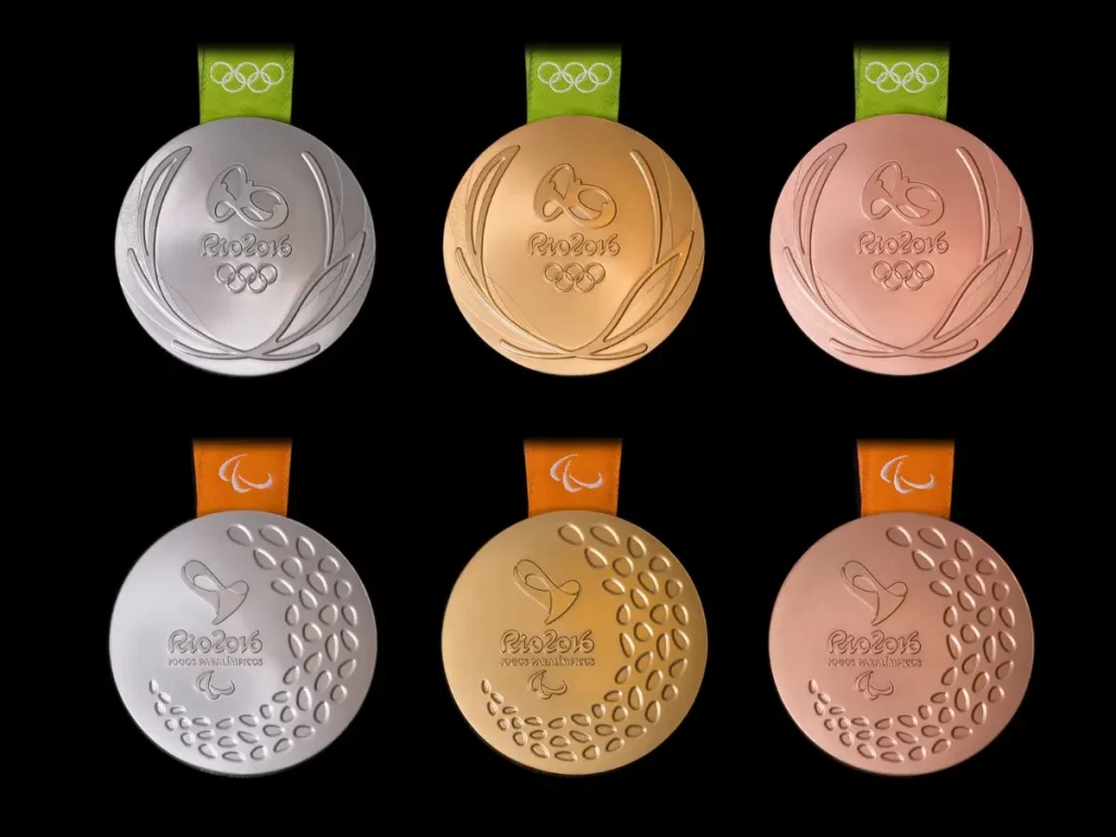 medalhas de ouro prata e bronze